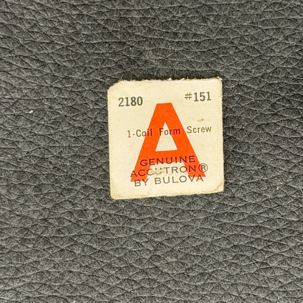 NOS Genuine Accutron by Bulova Watch Part.  A 2180 #151.  Coil Form Screw